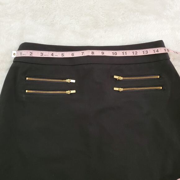 Banana Republic Size 6 Black Double Zipper Skirt - Picture 5 of 7